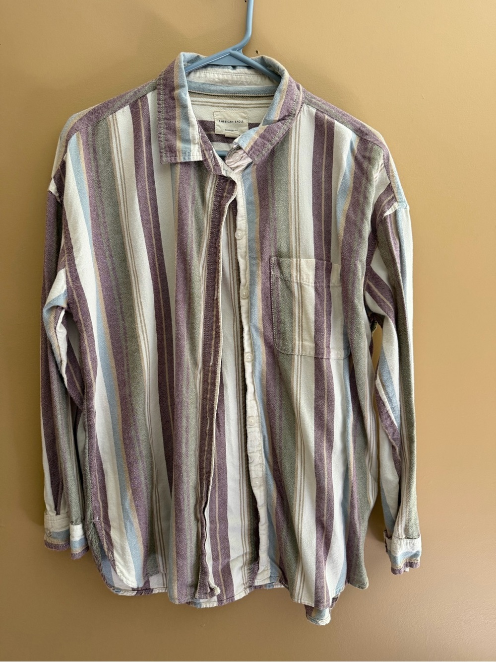 American Eagle Outfitters Oversized Striped Button-Up Shirt